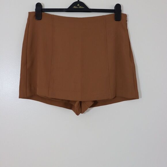 Jason Wu Skort Flowy Mini Short Carmel Brown M - Picture 2 of 8